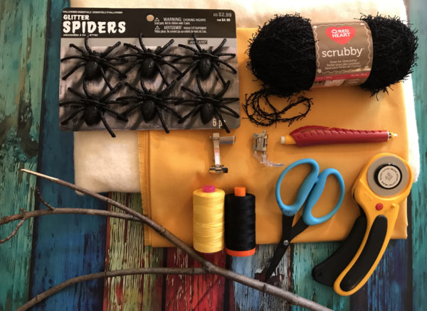 Spider Web Door Banner tutorial WeAllSew Blog - Supplies