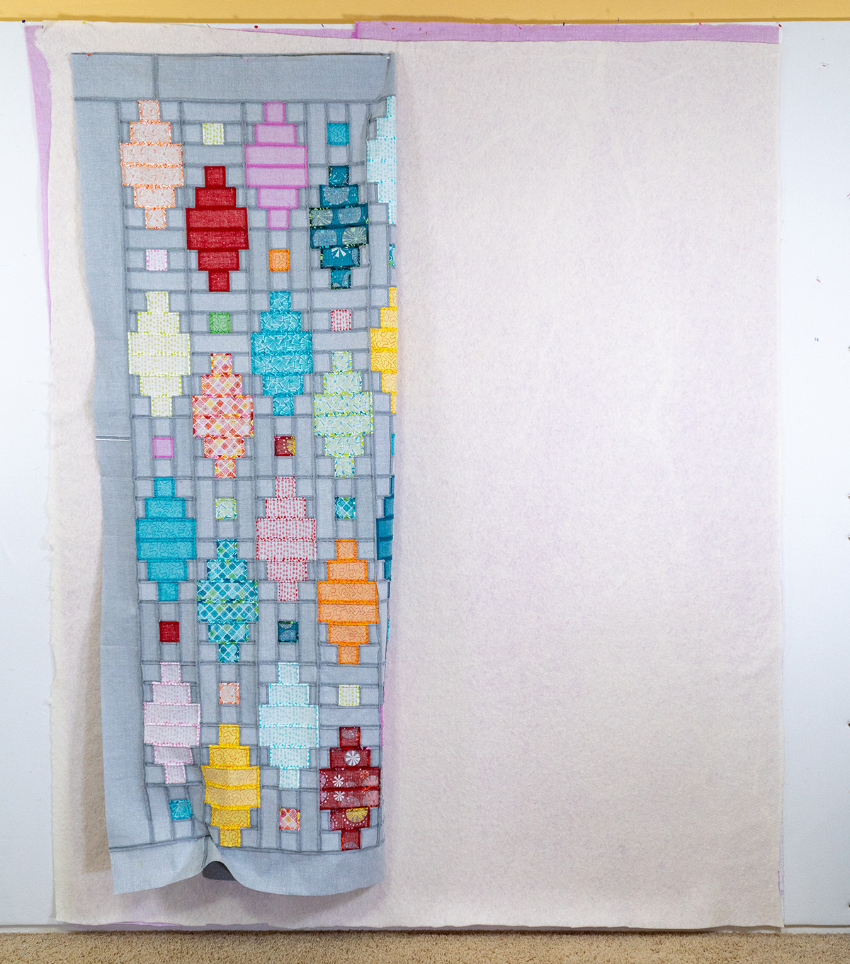 Beaded Lanterns Quilt Along Week 4 Backing and Basting WeAllSew