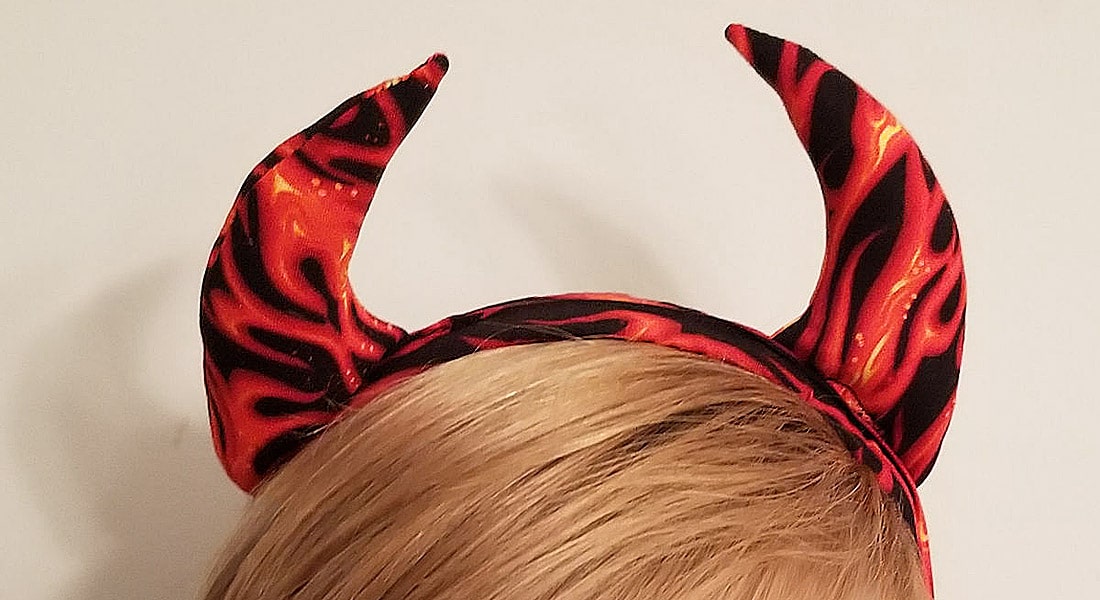 Lil' Devil Headband Tutorial at WeAllSew