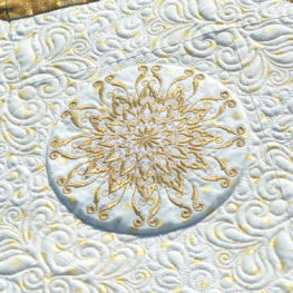 BERNINA 125 Anniversary Quilt-along, Month 3, optional side border embroideries