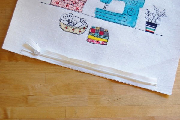 Invisible zipper pillow cover tutorial from WeAllSew