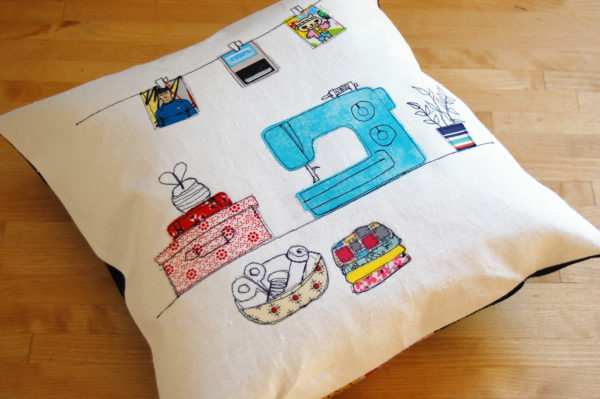 Invisible zipper pillow cover tutorial from WeAllSew