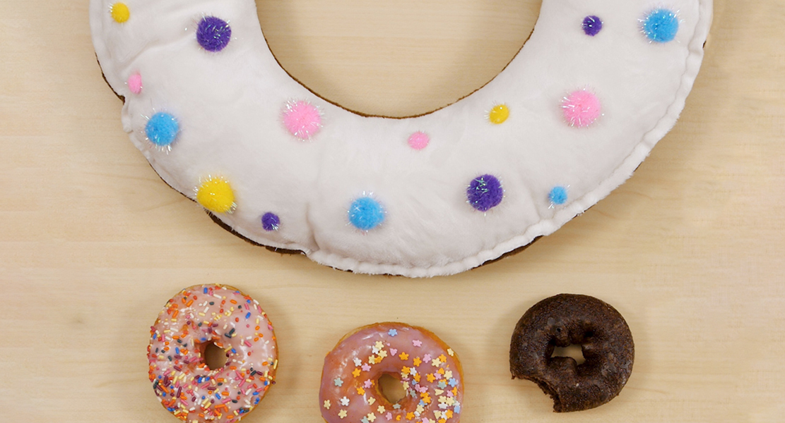 Donut Pillow Sewing Pattern VIDEO PDF Instant Download 
