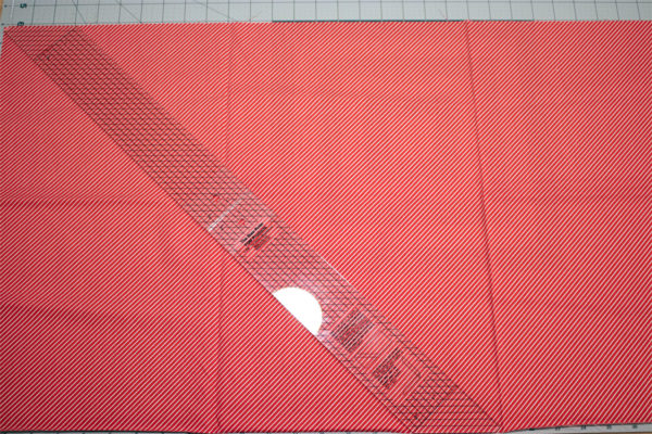 Line Up Ruler on Fabric Ends