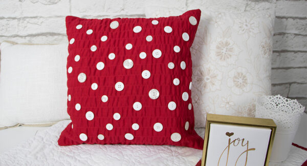 Red and White Pillow