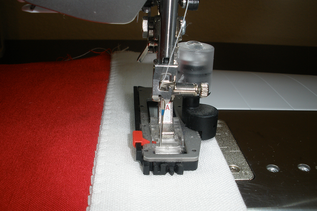 Stitching the buttonhole
