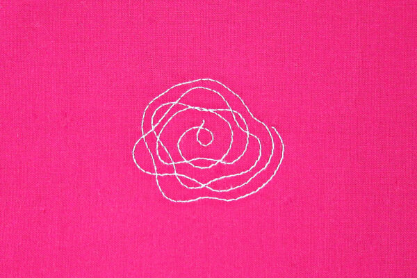 Free-motion quilting Nora's Rose