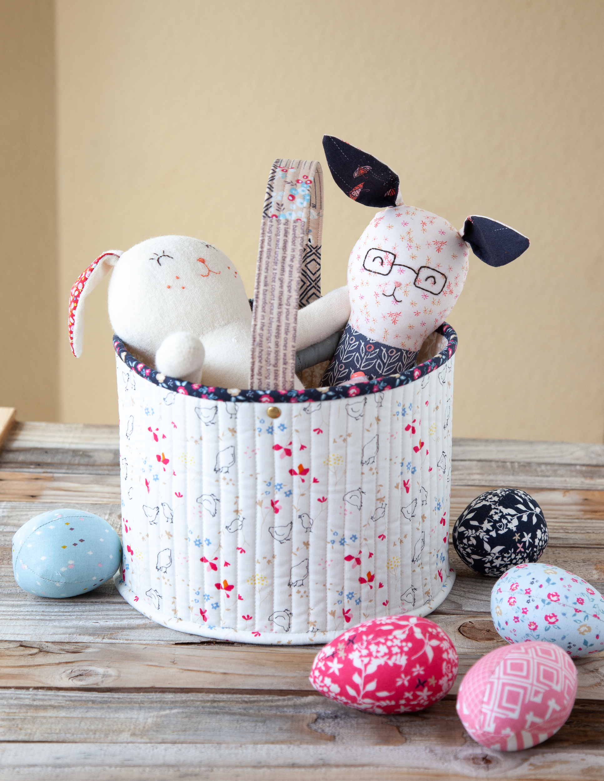 baskets made out of fabric