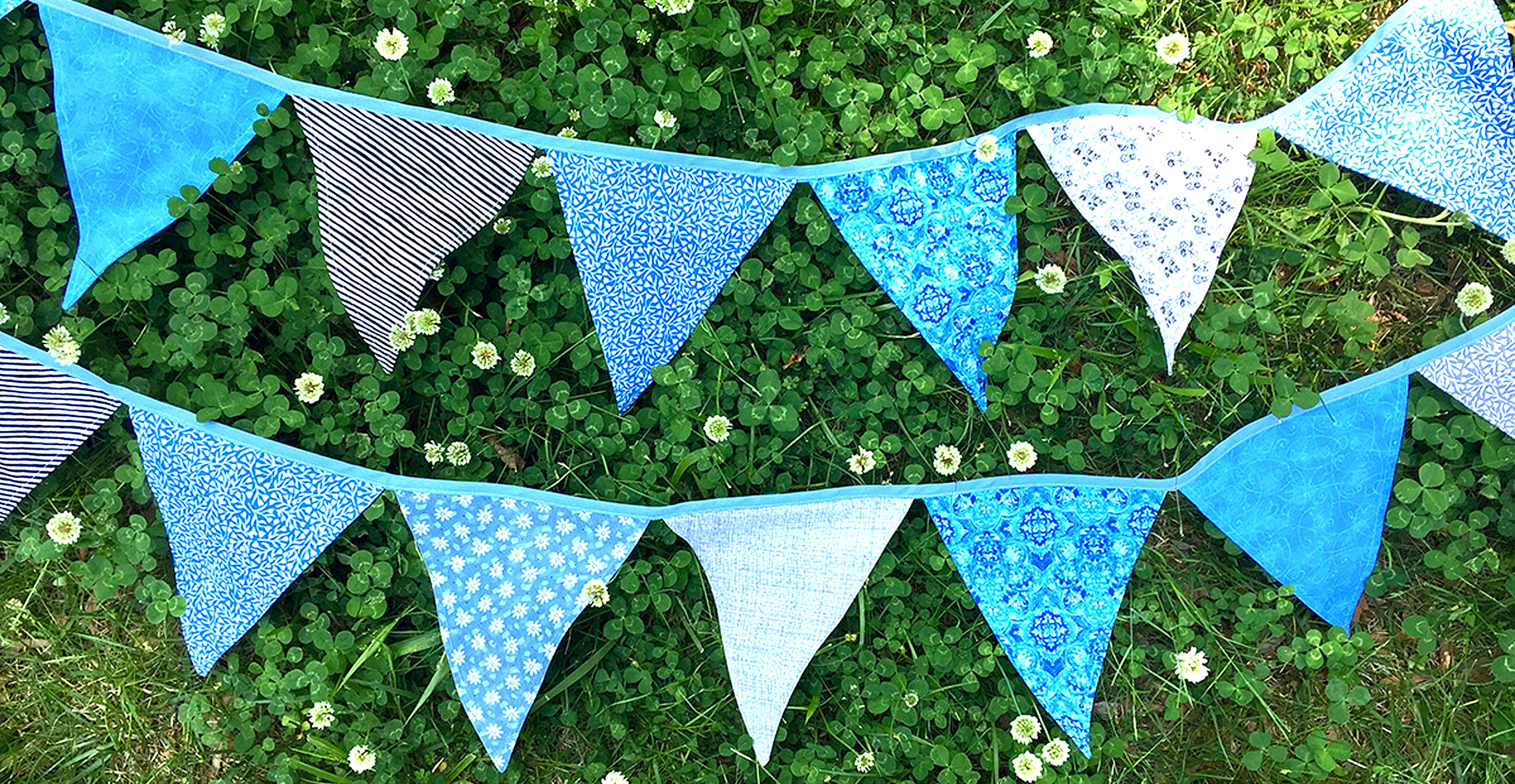 Pennant banners tutorial at WeAllSew