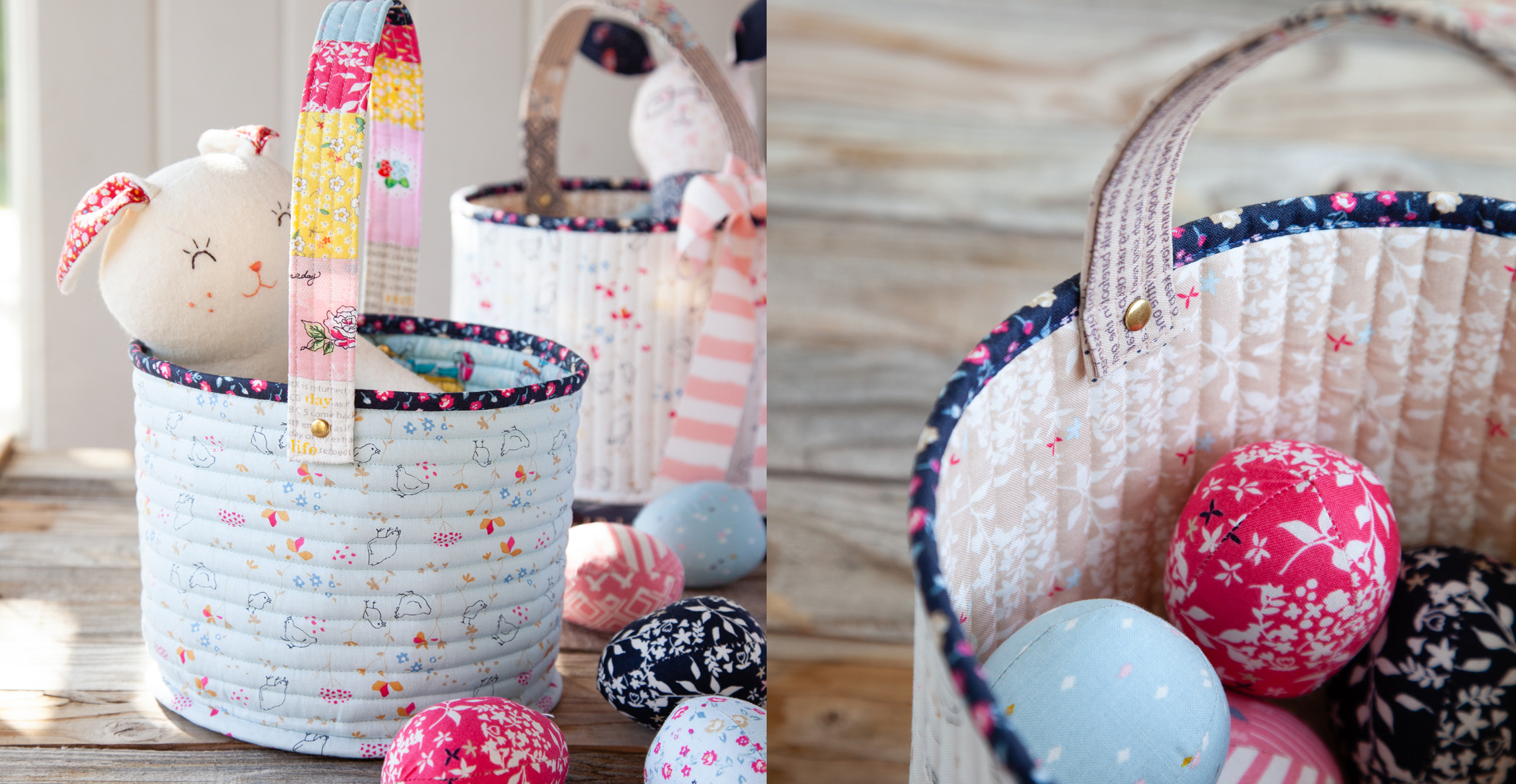 Quilted Easter Basket Tutorial at WeAllSew