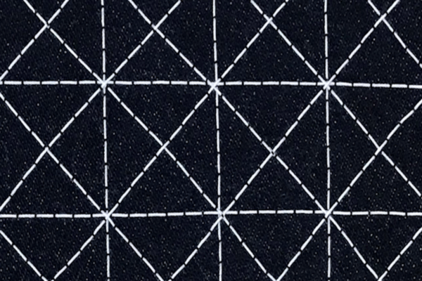 close-up of Sashiko stitch