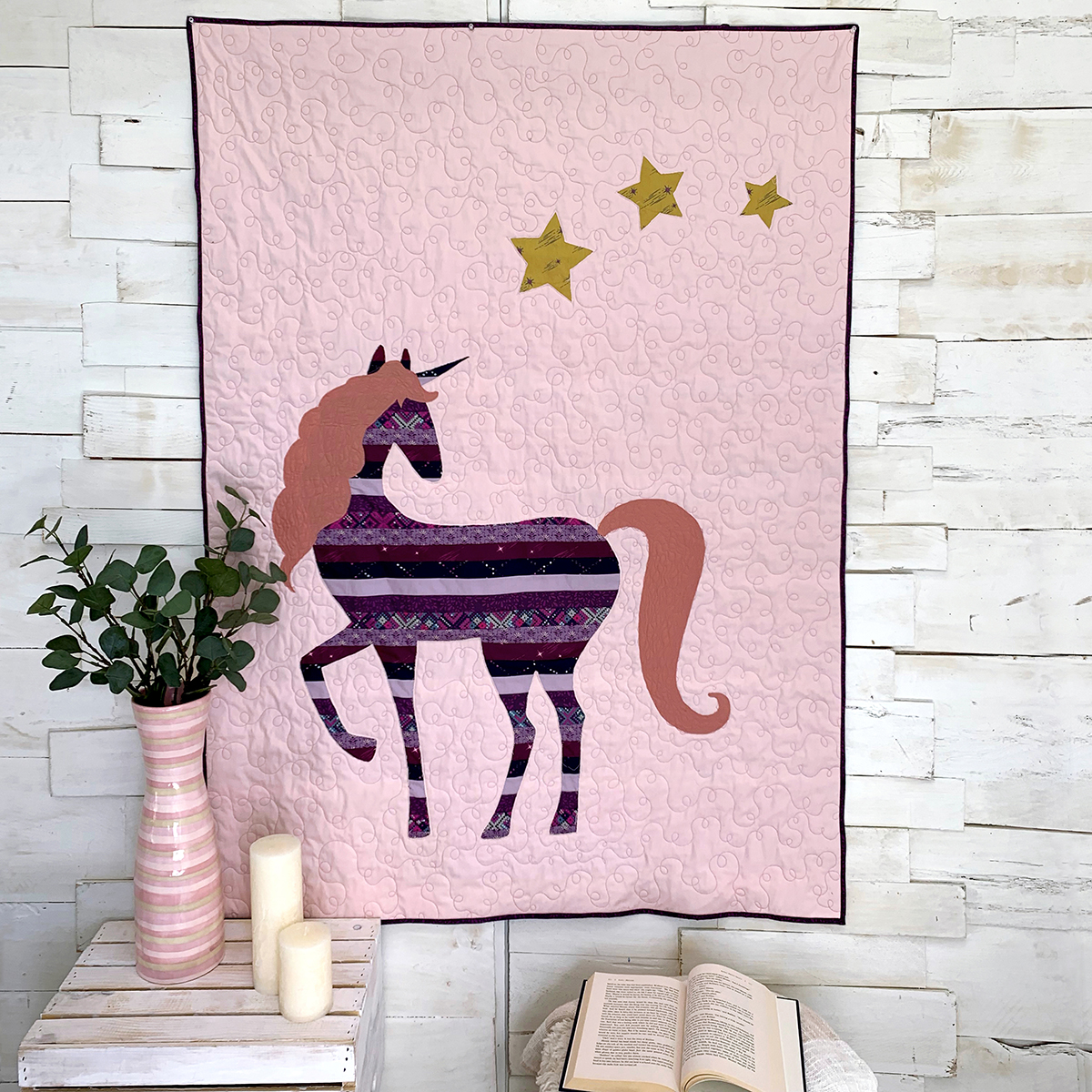 DIY Unicorn Sewing Blanket & Pillow Kit for Girls - No Sew