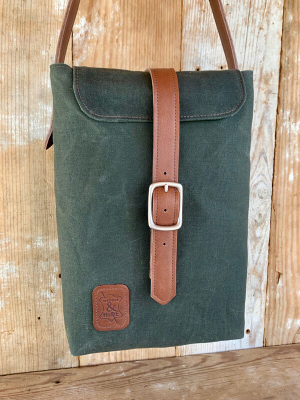 Leather and canvas bag