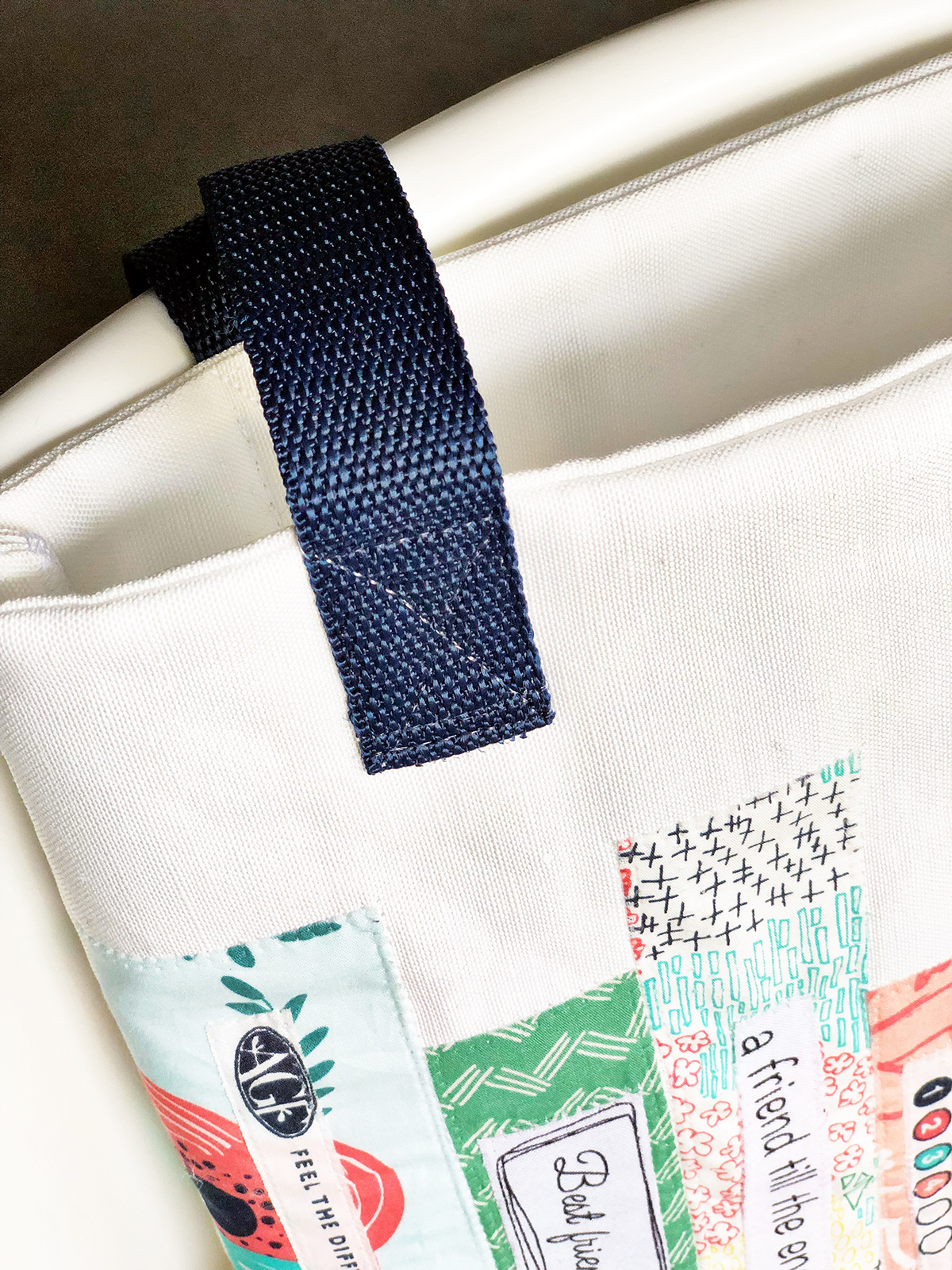 Library Book Tote and Pencil Case: Sew the straps