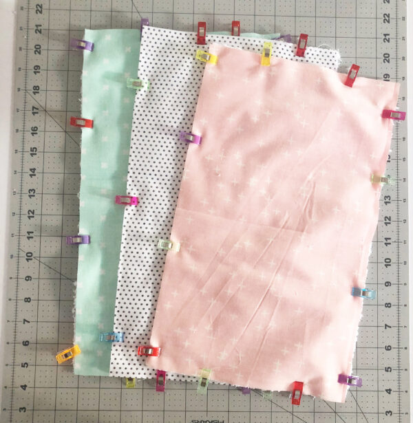 Baby Burp Cloth and Teether: Preparing the fabric for sewing