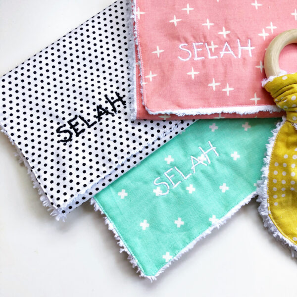 Baby Burp Cloth and Teether: Preparing the fabric for sewing