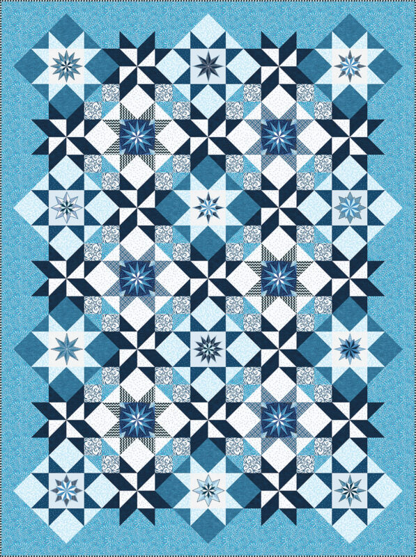 Stardust Quilt - blue