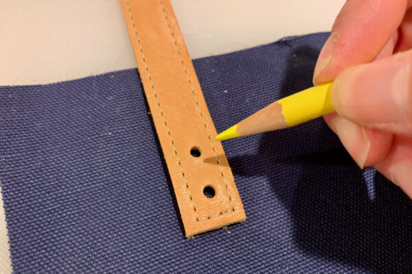 Adding Leather Accents Marking Holes