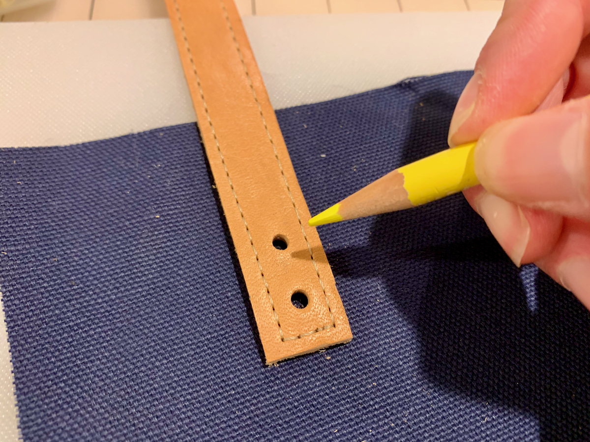Adding Leather Accents Marking Holes