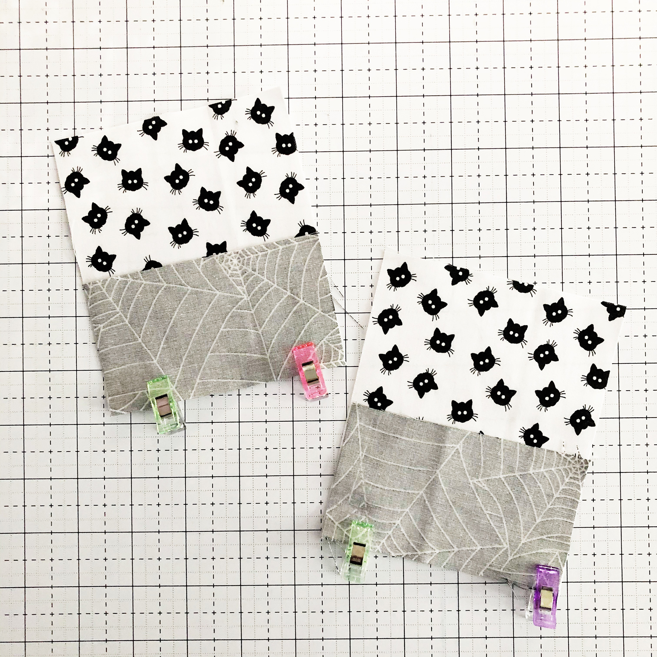 Halloween Mini Treat Bag: Prepare the fabric for sewing
