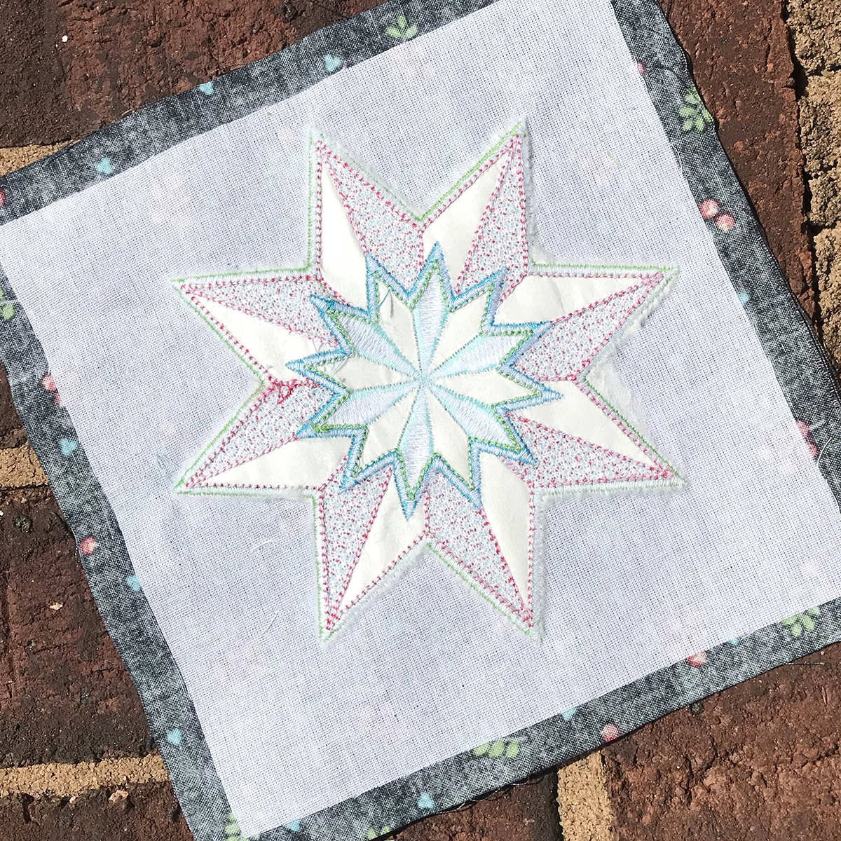 Embroidered Quilt Block with OESD Stabilizer