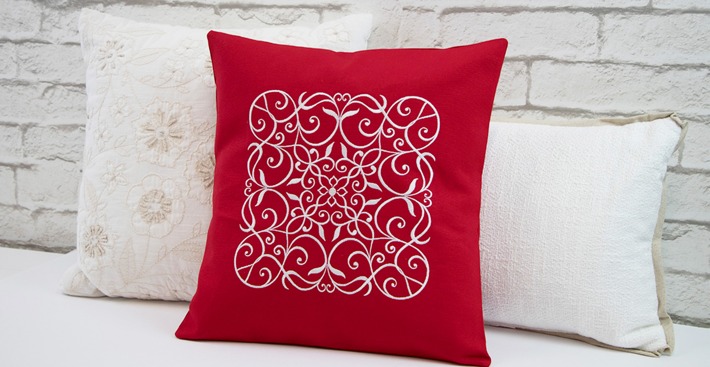Wrought Iron Embroidered Pillow