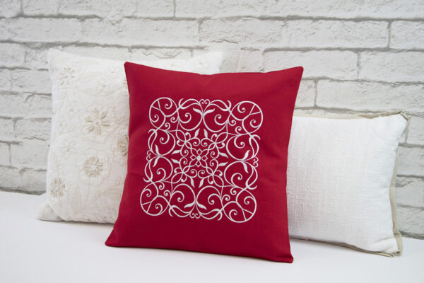 Wrought Iron Embroidered Pillow