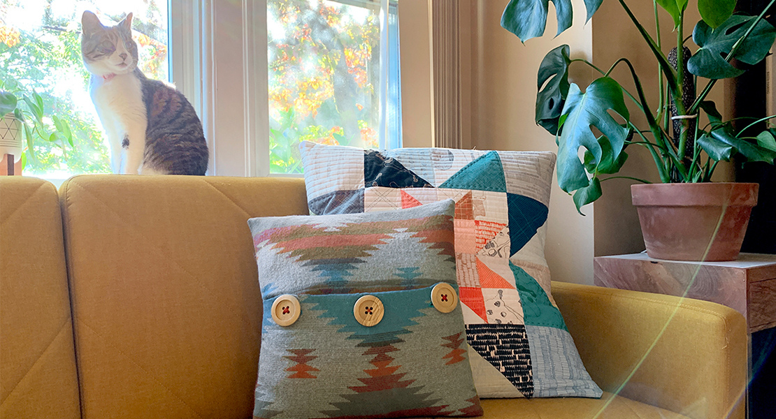 Sewing Pattern for Textured Pillows by Vanessa Christenson and Bernina in 3 sizes