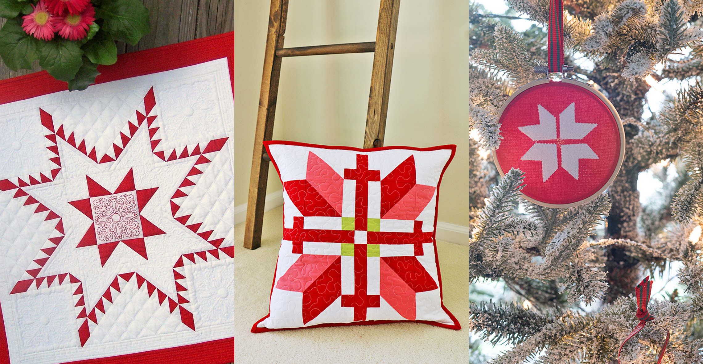 Red and White Holiday Decor from WeAllSew 2280 x 1180