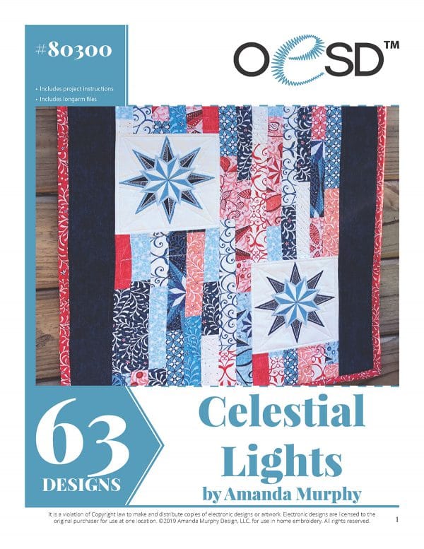 The Celestial Lights Embroidery Collection is available exclusively from BERNINA dealers