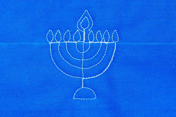 How to Free-Motion Quilt a Menorah from WeAllSew