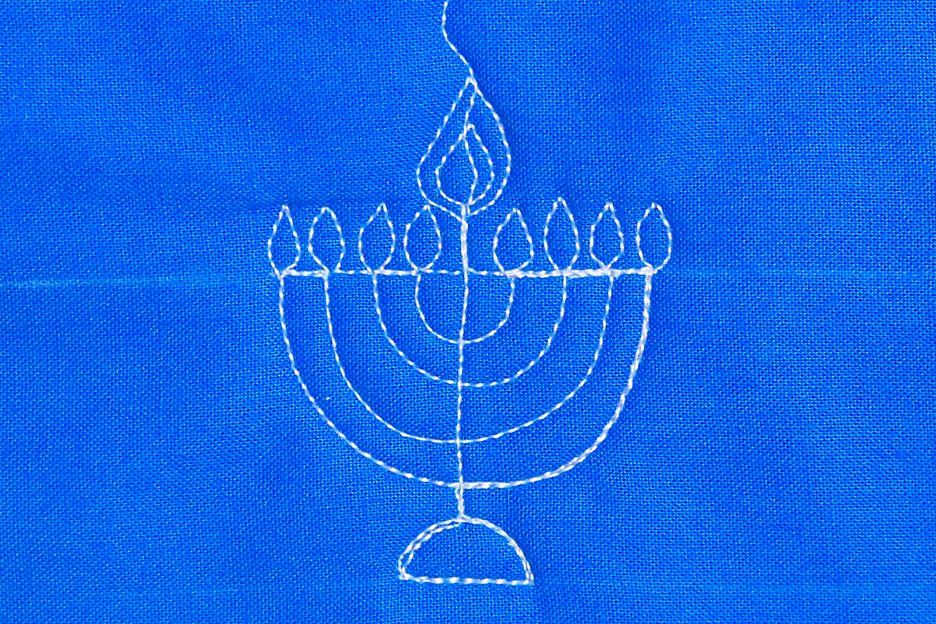 How to Free-Motion Quilt a Menorah from WeAllSew