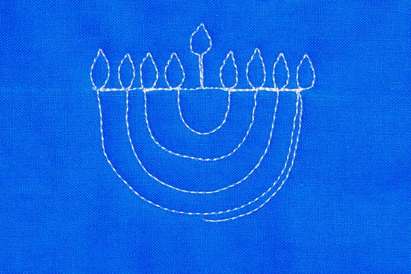 How to Free-Motion Quilt a Menorah from WeAllSew