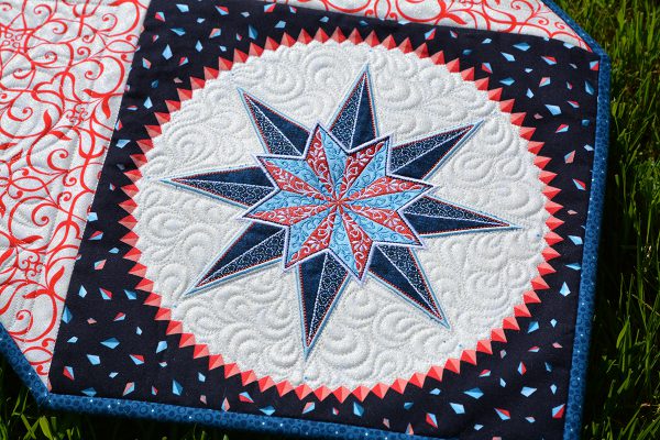 Stardust Quilt-along: large Celestial Lights embroidery 