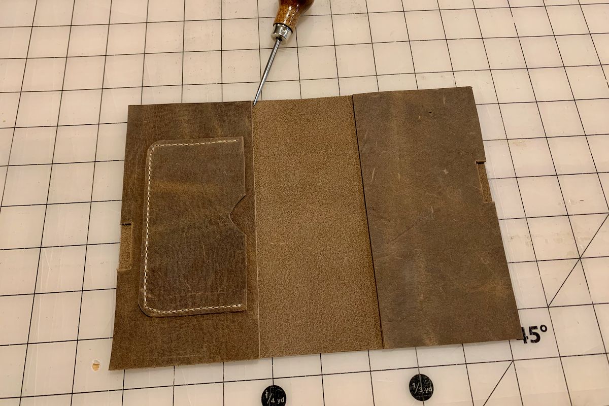 Leather Field Notes Cover Glue Up