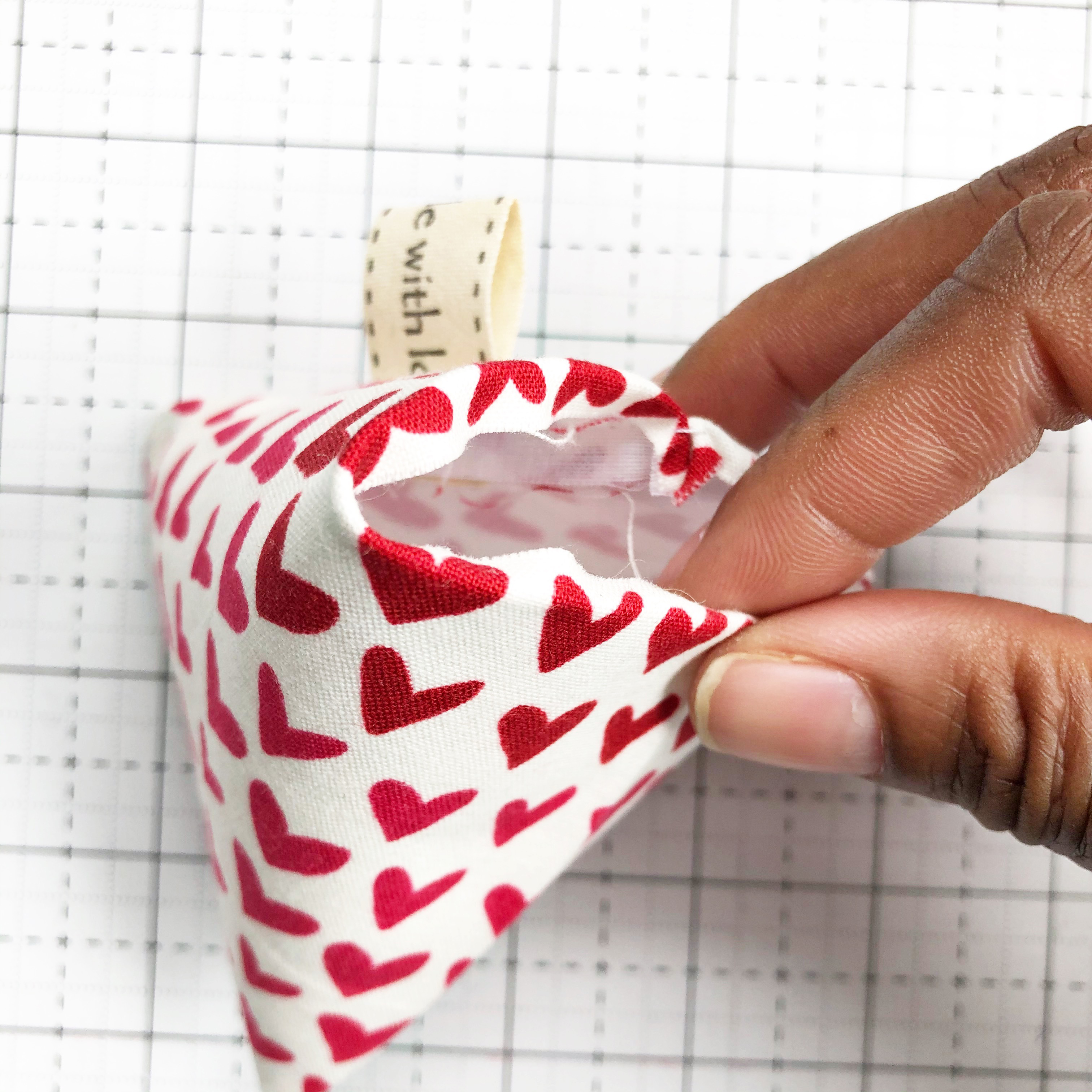 Fabric Weight Tutorial: Trim and turn the fabric