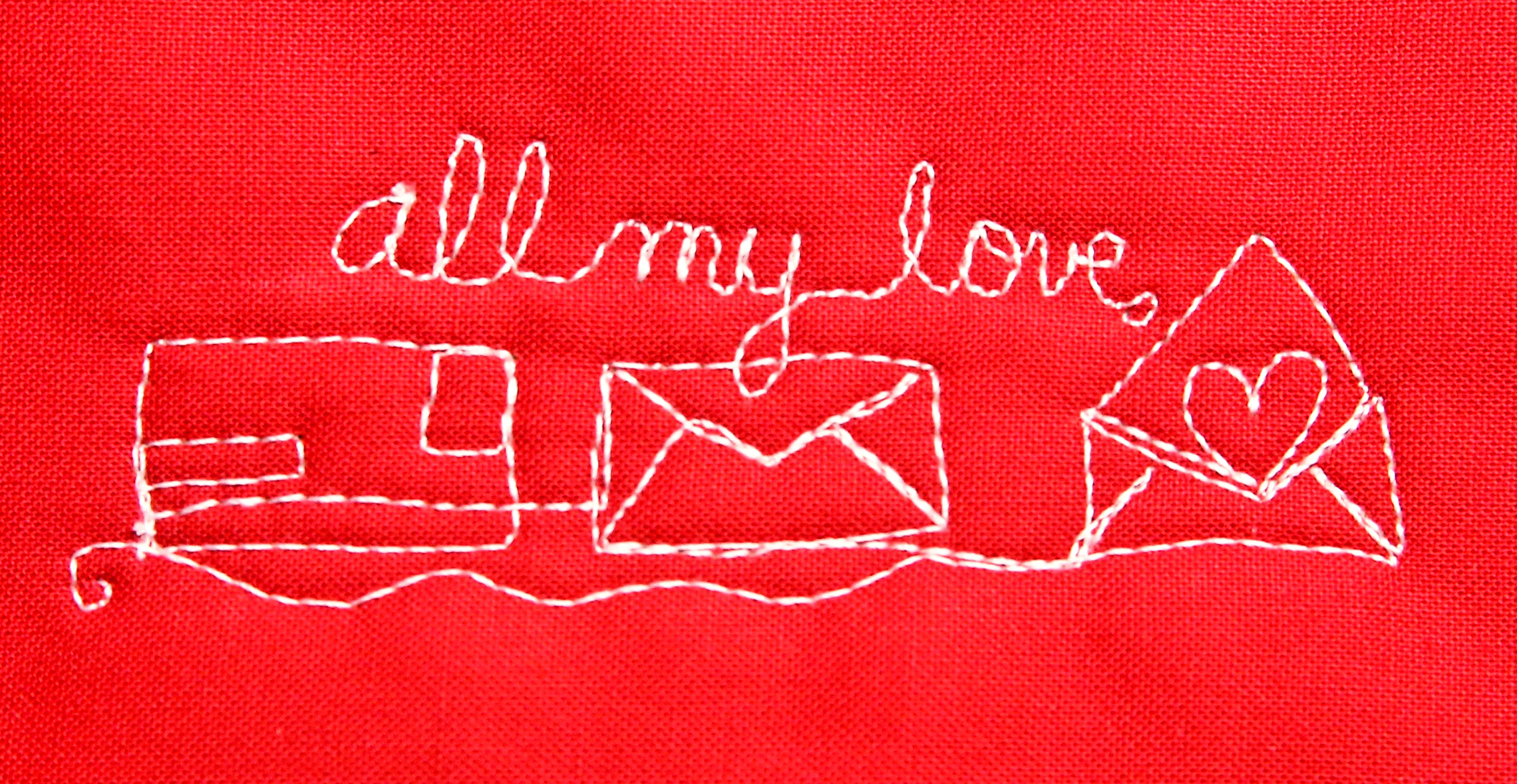 How to free-motion quilt a love letter