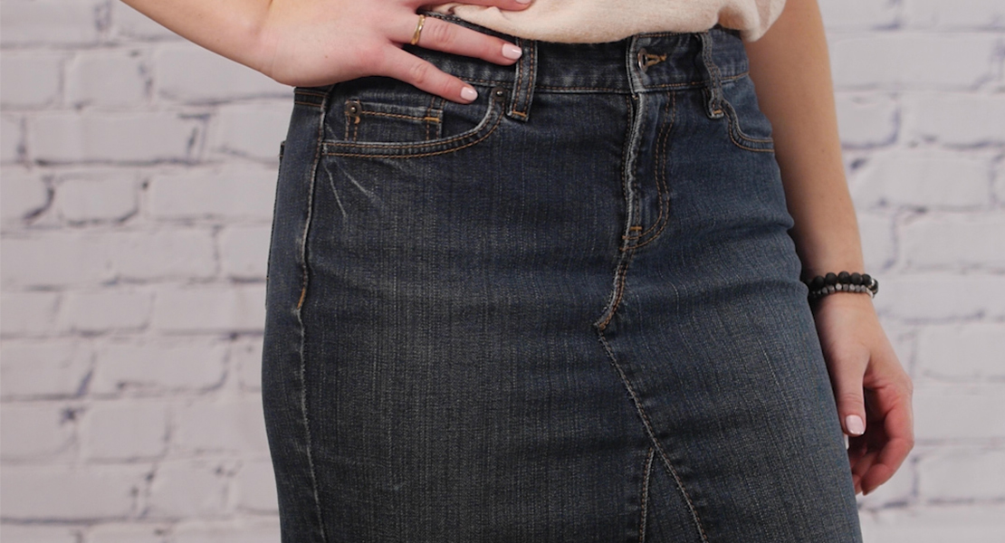How to upcycle jeans into a skirt