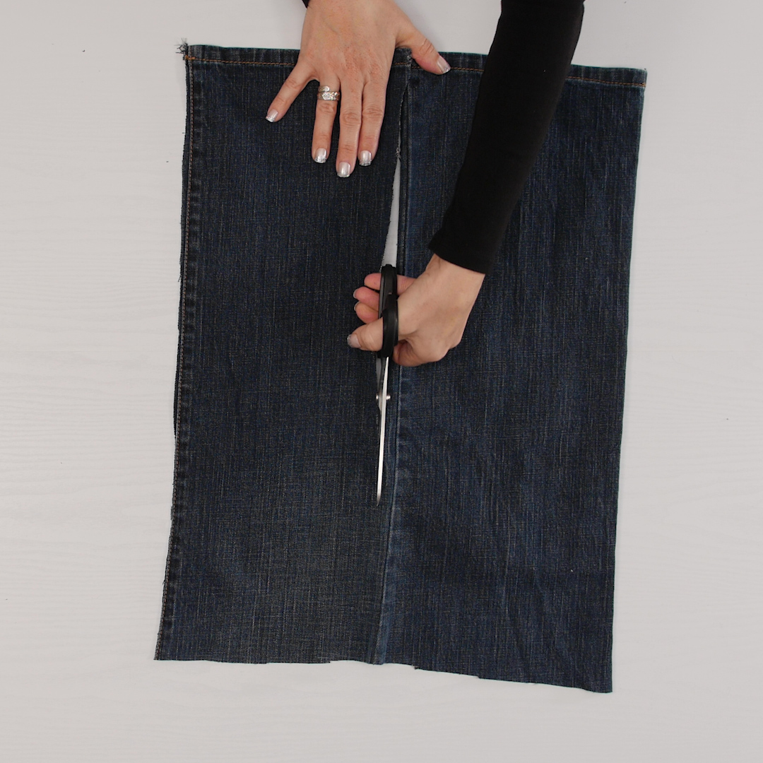 Jeans_to_Skirt_Cut_Fabric_Wedge