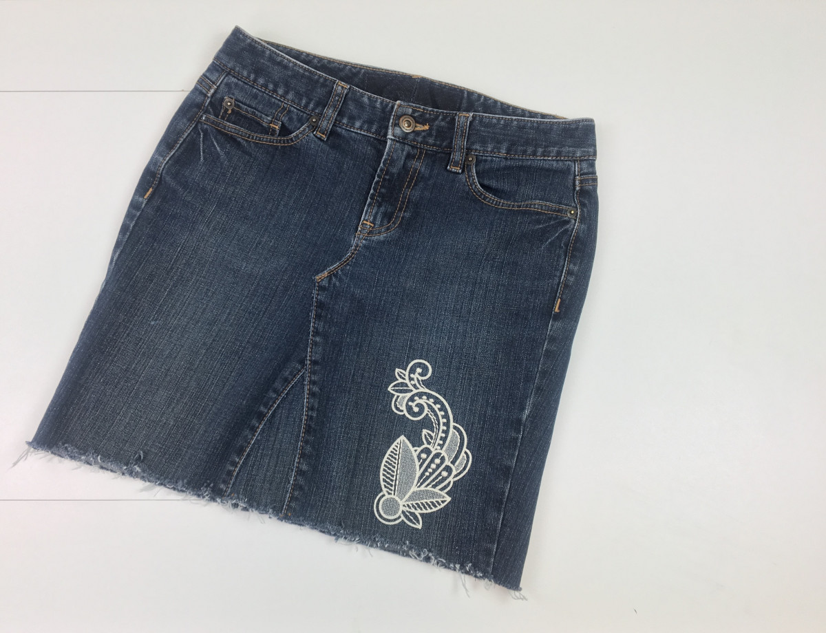 How to Upcycle Jeans into Skirt WeAllSew