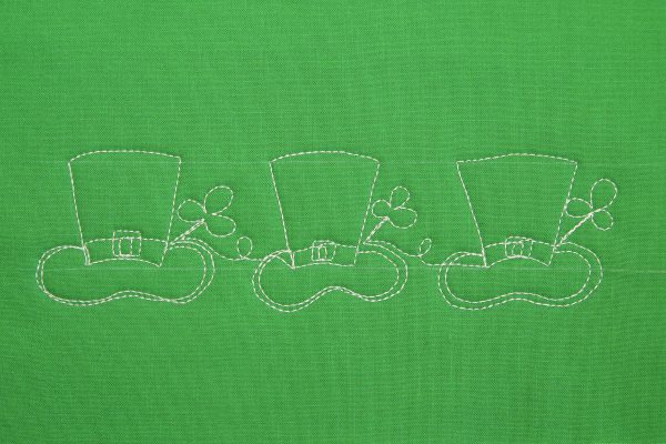 Free-Motion Quilting Paddy's Hat at WeAllSew