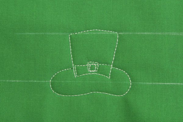 Free-Motion Quilting Paddy's Hat at WeAllSew