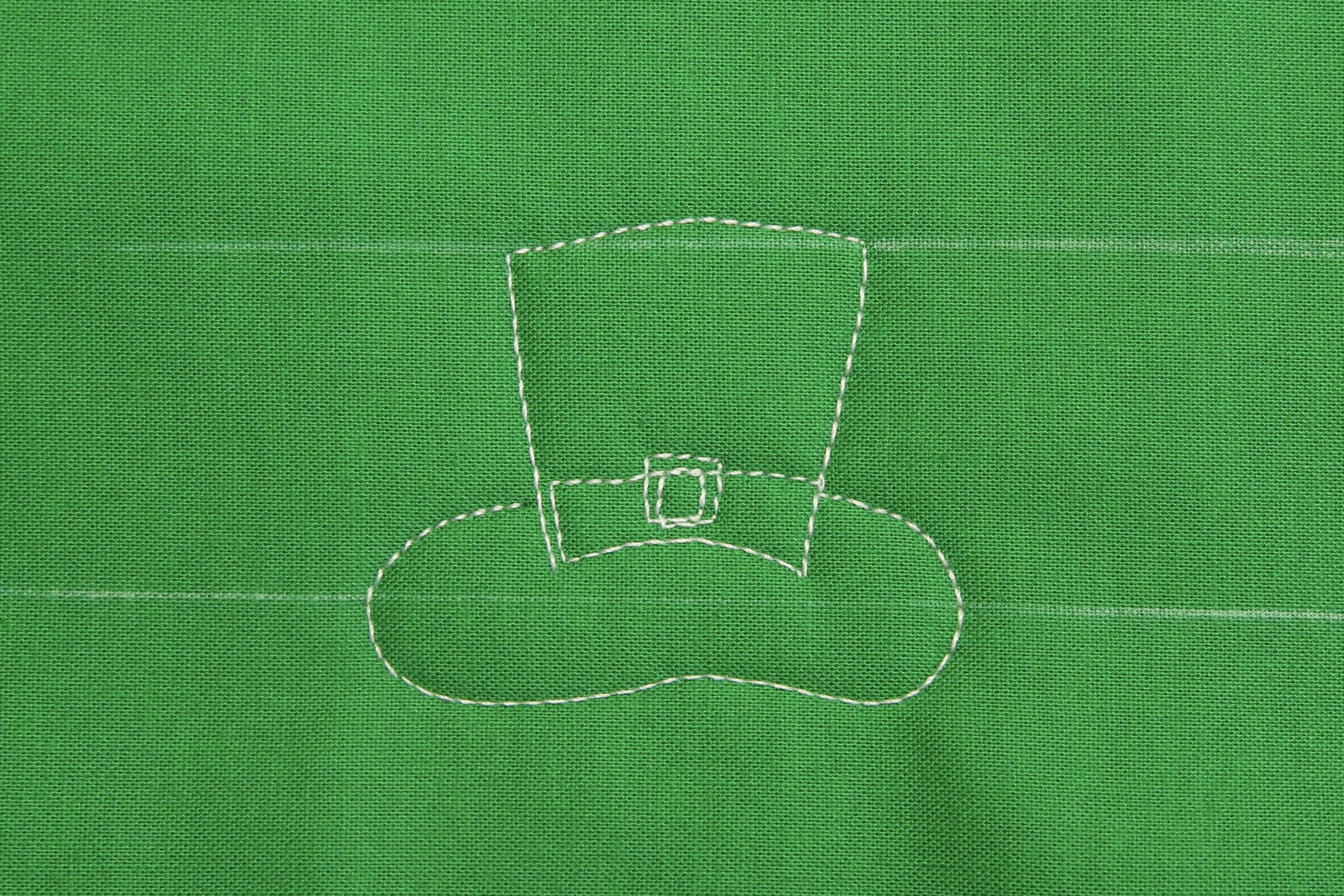 Free-Motion Quilting Paddy's Hat at WeAllSew