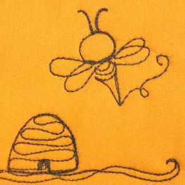 How to free-motion Quilt Busy Bees