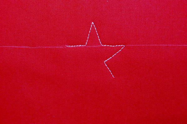 How to Free-motion Quilt Stars and Stripes - step two