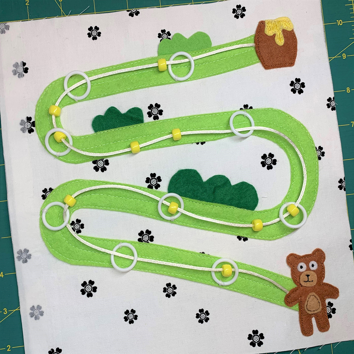 How to Sew a Kids Busy Book, Part 5: Bear and Honey Pot - WeAllSew