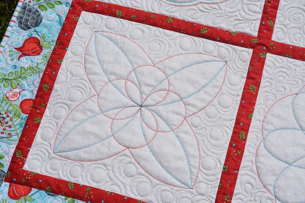 Block 3 of the BERNINA Blossoms Quilt Sampler 