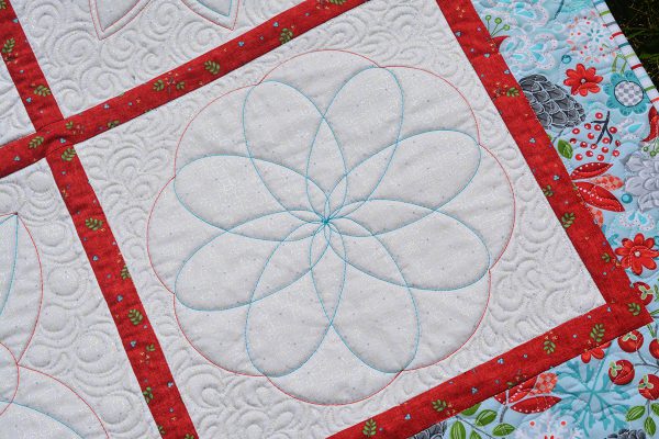 Block 4 of the BERNINA Blossoms Quilt Sampler 