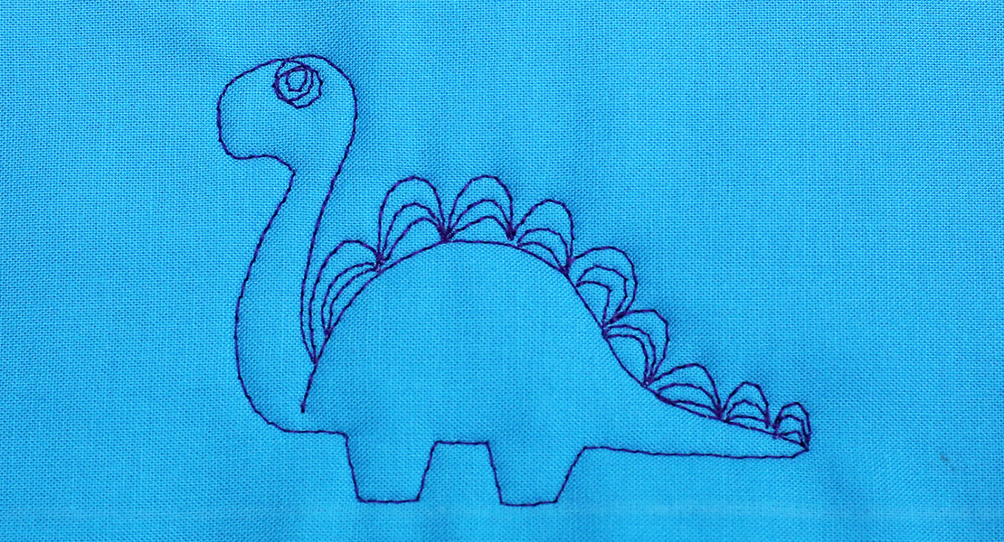 How to Free-motion Quilt Dinosaurs WeAllSew