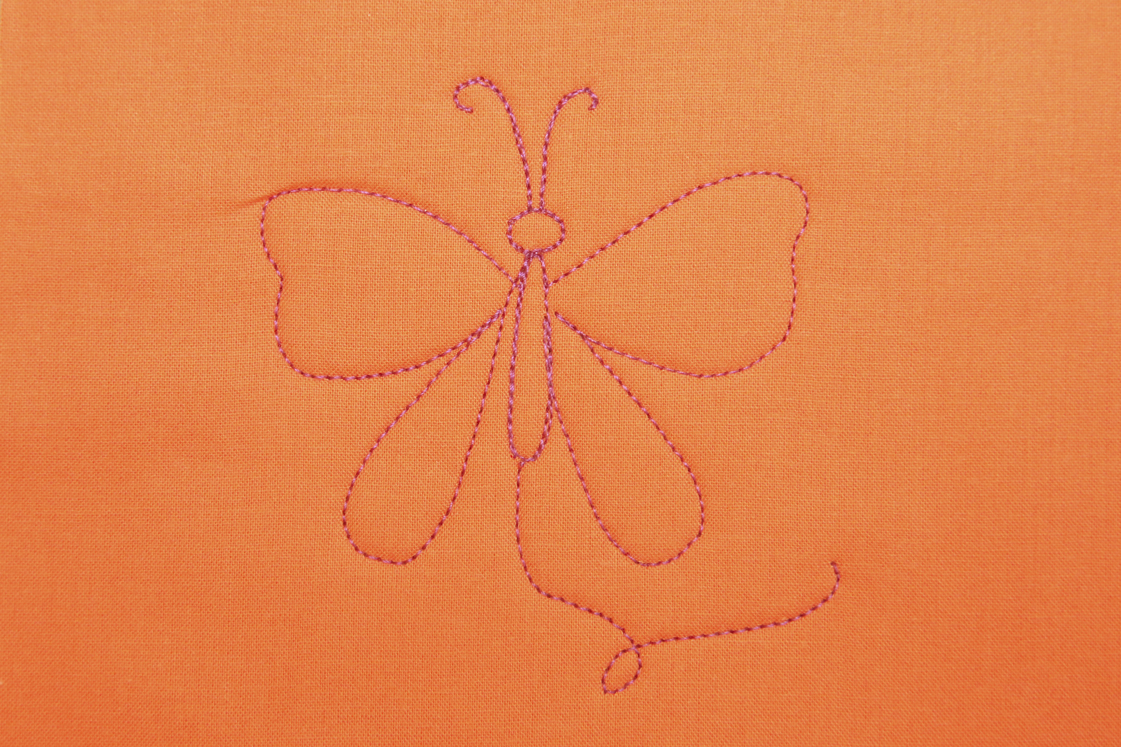 Free-motion Quilted Butterfly